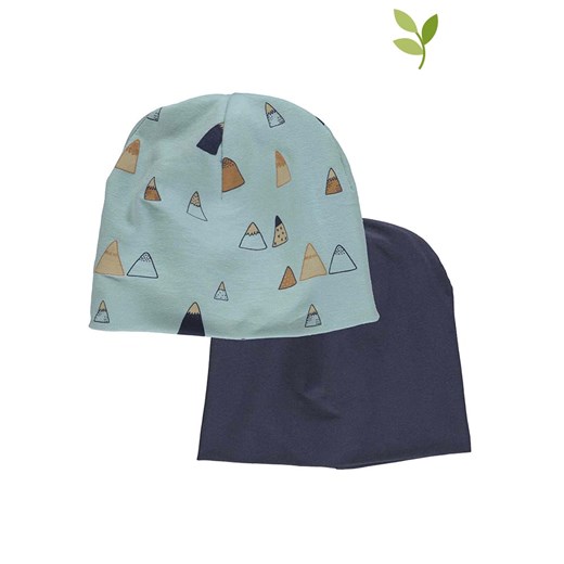 Fred´s World by GREEN COTTON Czapki beanie (2 szt.) w kolorze niebieskim ze sklepu Limango Polska w kategorii Czapki dziecięce - zdjęcie 164348503
