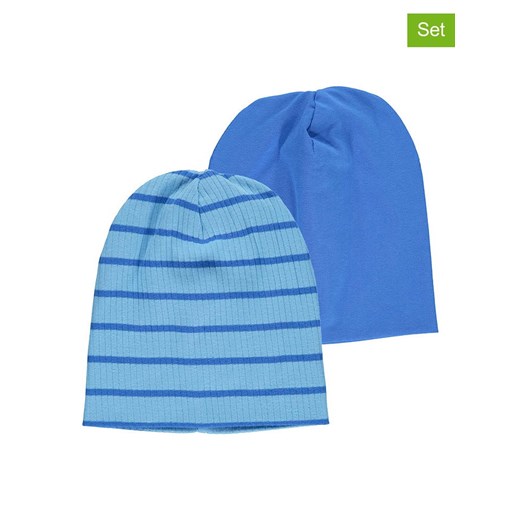 Fred´s World by GREEN COTTON Czapki beanie (2 szt.) w kolorze niebieskim ze sklepu Limango Polska w kategorii Czapki dziecięce - zdjęcie 164351812