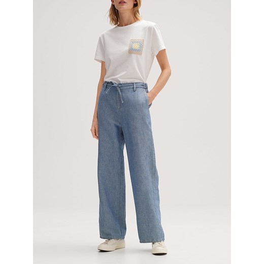 OPUS Spodnie &quot;Mapril&quot; w kolorze niebieskim ze sklepu Limango Polska w kategorii Spodnie damskie - zdjęcie 164353270