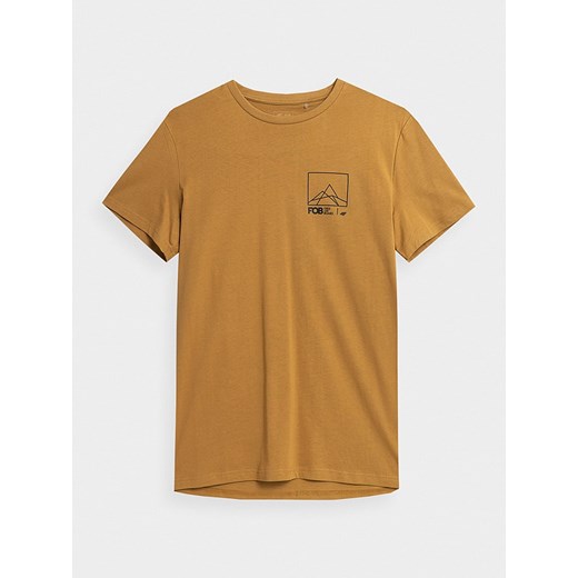4F Koszulka w kolorze jasnobrązowym ze sklepu Limango Polska w kategorii T-shirty męskie - zdjęcie 164354291