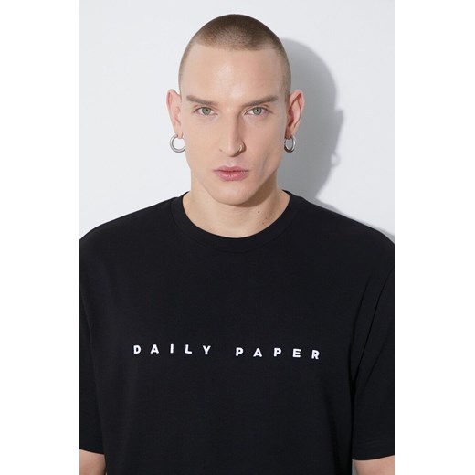 Daily Paper t-shirt bawełniany Alias Tee męski kolor czarny z aplikacją 2021181 ze sklepu PRM w kategorii T-shirty męskie - zdjęcie 164357101