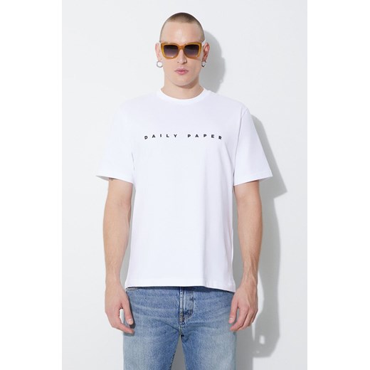 Daily Paper t-shirt bawełniany Alias Tee męski kolor biały z nadrukiem 2021183 ze sklepu PRM w kategorii T-shirty męskie - zdjęcie 164357103