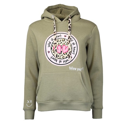 Zwillingsherz Bluza &quot;Kelly&quot; w kolorze khaki ze sklepu Limango Polska w kategorii Bluzy damskie - zdjęcie 164361493