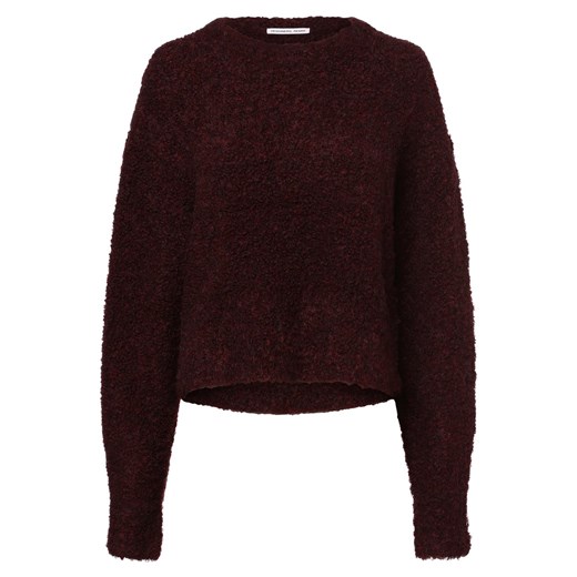 Designers Remix Sweter damski z dodatkiem alpaki Kobiety Wełna bordowy marmurkowy ze sklepu vangraaf w kategorii Swetry damskie - zdjęcie 164361714
