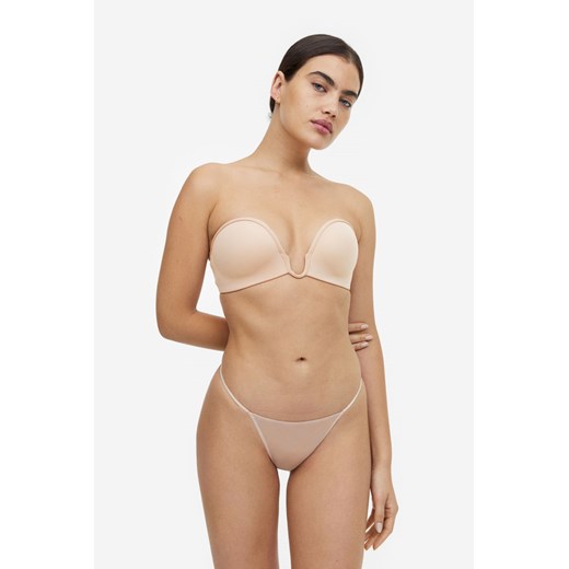 H & M - Dżersejowa balkonetka push-up - Beżowy H & M 85C H&M