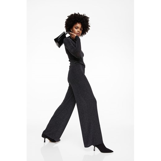 H & M - Szerokie spodnie z dżerseju - Czarny H & M XS H&M