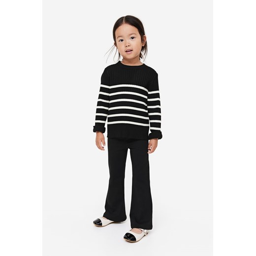 H & M - Rozszerzane legginsy - Czarny H & M 110 (4-5Y) H&M