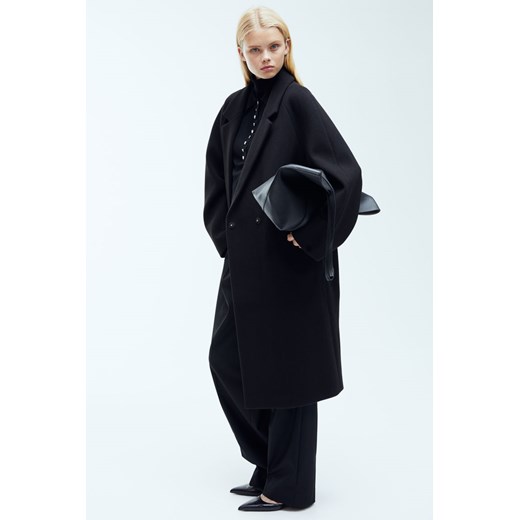 H & M - Dwurzędowy płaszcz - Czarny H & M 3XL H&M
