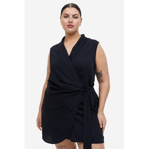 H & M - Kopertowa sukienka żakietowa - Czarny H & M XXL H&M