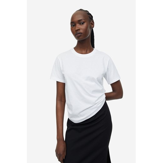 H & M - Bawełniany T-shirt - Biały H & M M H&M