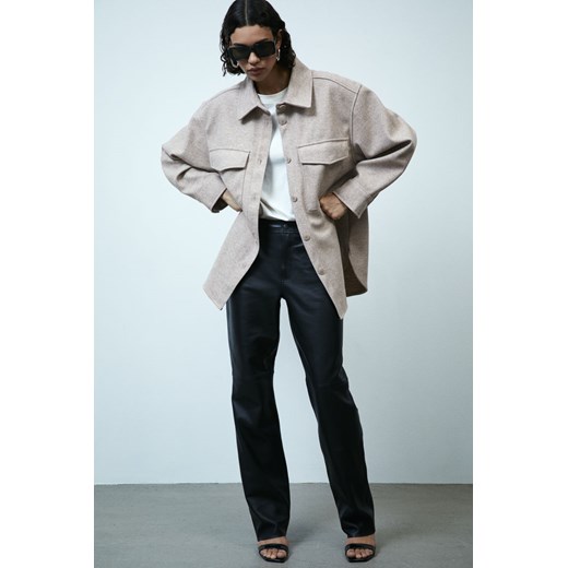 H & M - Kurtka koszulowa oversize - Beżowy H & M M H&M