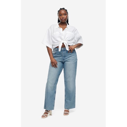 H & M - Curvy Fit Wide Ultra High Jeans - Niebieski H & M 40 H&M