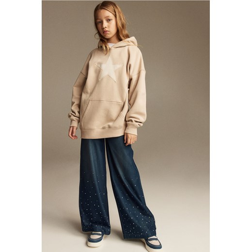 H & M - Spodnie z szerokimi nogawkami - Niebieski H & M 146 (10-11Y) H&M