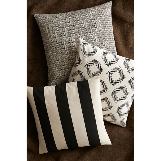 H & M - Pasiasta poszewka na poduszkę - Szary H & M H&M