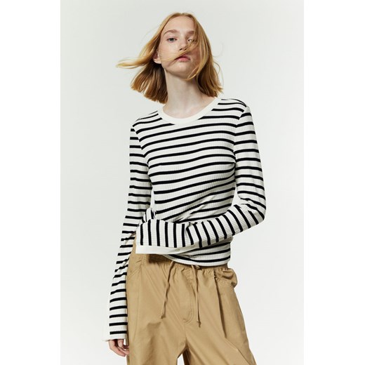 H & M - Top z guzikami - Biały H & M S H&M