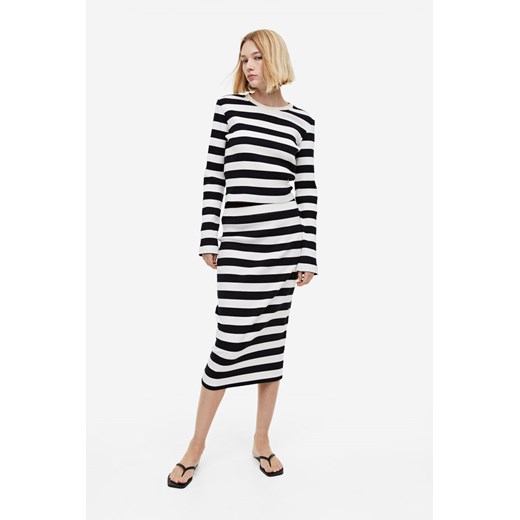 H & M - Spódnica w prążki - Czarny H & M M H&M