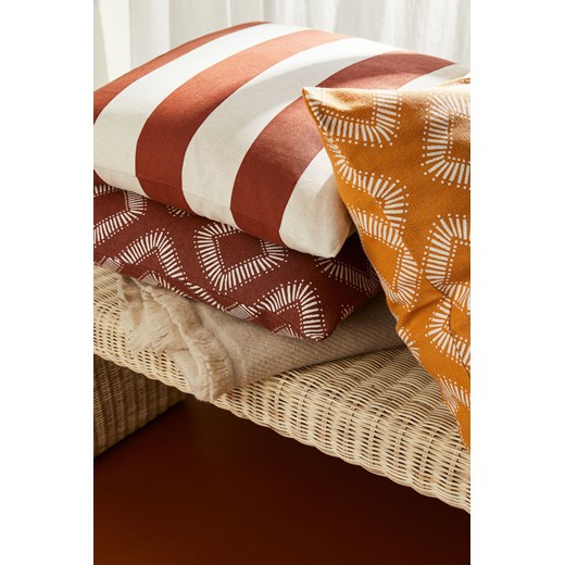 H & M - Pasiasta poszewka na poduszkę - Pomarańczowy H & M uniwersalny H&M