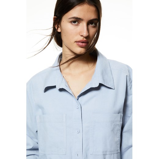 H & M - Sztruksowa koszula - Niebieski H & M L H&M