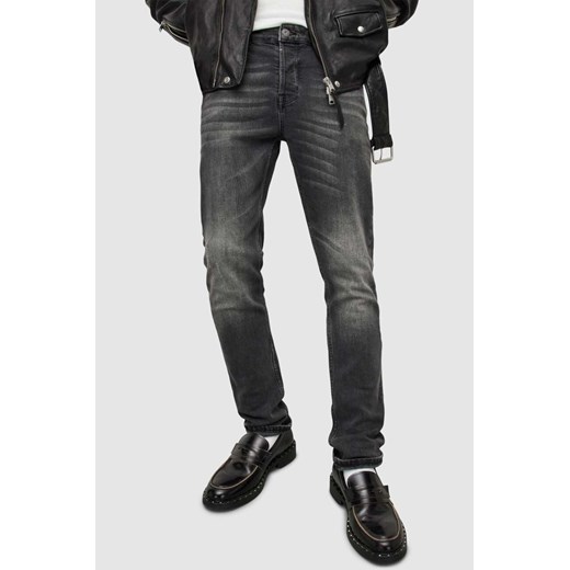 AllSaints jeansy CIGARETTE męskie kolor czarny ME063W ze sklepu ANSWEAR.com w kategorii Jeansy męskie - zdjęcie 164368543