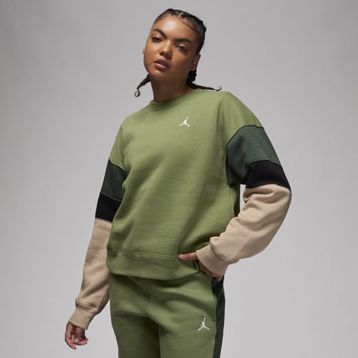 Damska bluza dresowa z półokrągłym dekoltem Jordan Brooklyn Fleece - Zieleń Jordan 2XL Nike poland