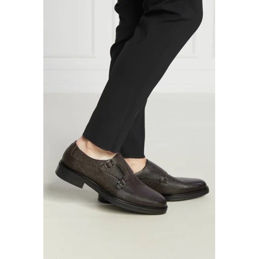 BOSS BLACK Skórzane monki Larry-L 42 promocyjna cena Gomez Fashion Store