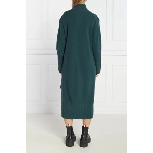 Sukienka Pepe Jeans casual z długimi rękawami midi wełniana