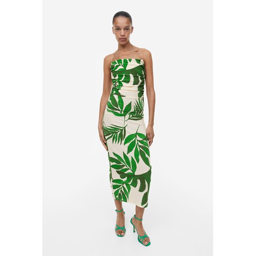 H & M - Drapowana sukienka bodycon - Biały H & M XXL H&M