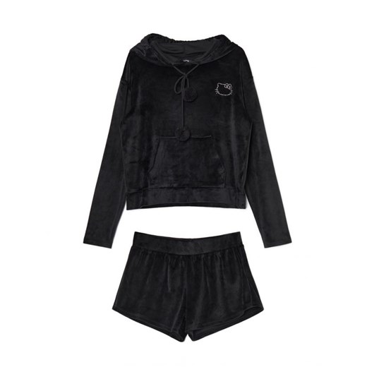 Cropp - Czarna piżama Hello Kitty - czarny ze sklepu Cropp w kategorii Piżamy damskie - zdjęcie 164400603