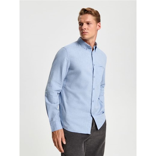Sinsay - Koszula slim - błękitny ze sklepu Sinsay w kategorii Koszule męskie - zdjęcie 164401090