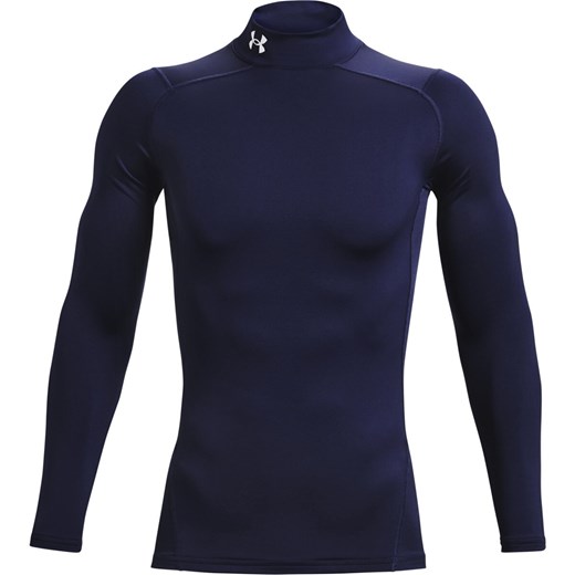 Męski longsleeve treningowy termoaktywny UNDER ARMOUR UA CG Armour Comp Mock - granatowy ze sklepu Sportstylestory.com w kategorii T-shirty męskie - zdjęcie 164404161