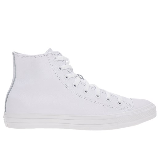 Buty Converse Chuck Taylor All Star Hi Mono Leather 1T406 - białe ze sklepu streetstyle24.pl w kategorii Trampki damskie - zdjęcie 164410381