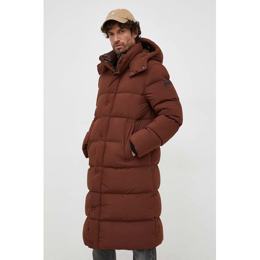 Hetrego kurtka puchowa męska kolor brązowy zimowa ze sklepu ANSWEAR.com w kategorii Kurtki męskie - zdjęcie 164415091