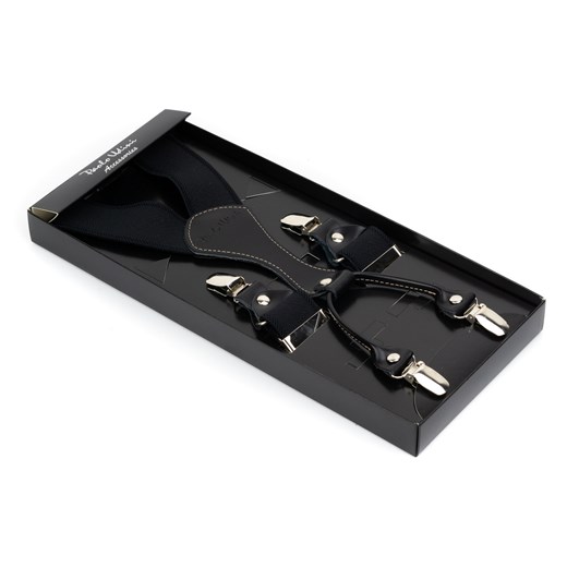 Szelki męskie do spodni klasyczne w pudełku czarne ze sklepu butyolivier w kategorii Szelki - zdjęcie 164424840