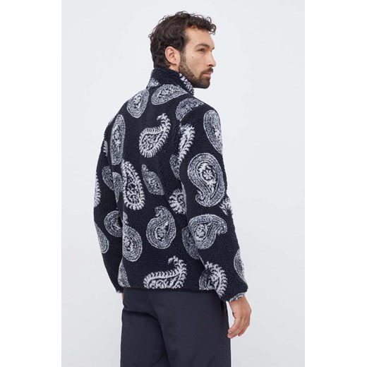 Napapijri bluza polarowa kolor czarny wzorzysta Napapijri XS ANSWEAR.com