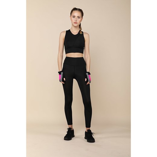 APRIL MOVE Legginsy funkcyjne w kolorze czarnym April Move S/M promocja Limango Polska