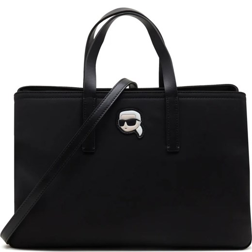 Shopper bag Karl Lagerfeld czarna na ramię matowa