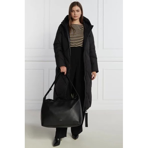 Shopper bag Calvin Klein matowa ze skóry ekologicznej na ramię mieszcząca a8 