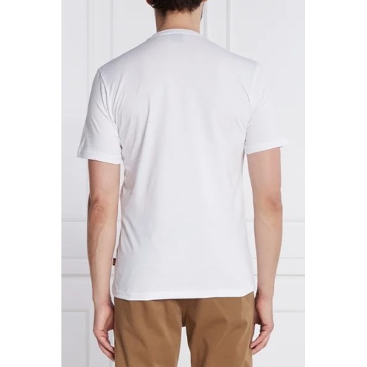 T-shirt męski BOSS HUGO biały bawełniany z krótkim rękawem 