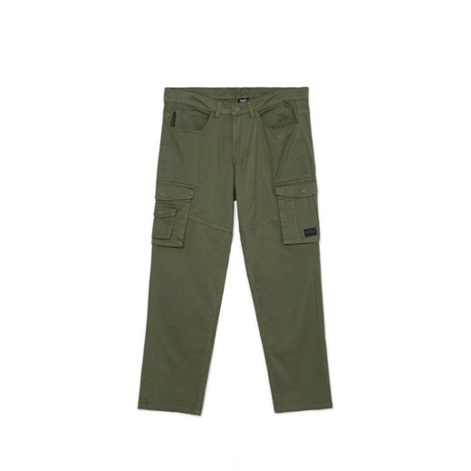 Cropp - Zielone spodnie cargo - zielony Cropp 32 Cropp