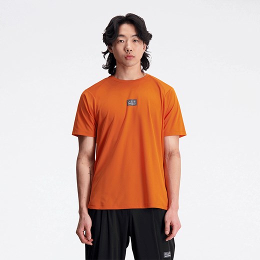 Koszulka męska New Balance MT23277CEN – pomarańczowa ze sklepu New Balance Poland w kategorii T-shirty męskie - zdjęcie 164437543