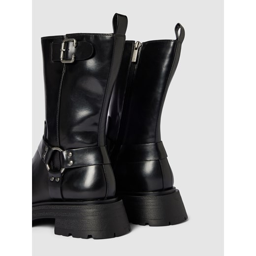 Botki Tamaris czarne casual na zamek 