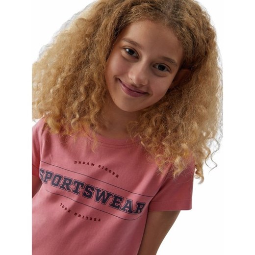 Koszulka dziewczęca 4FJAW23TTSHF0819 4F 122cm okazja SPORT-SHOP.pl