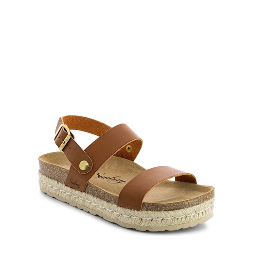 Sunbay Skórzane sandały &quot;Tucupita&quot; w kolorze jasnobrązowym ze sklepu Limango Polska w kategorii Espadryle damskie - zdjęcie 164448843