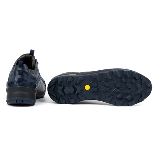 Buty męskie skórzane trekkingowe 405KZ niebieskie ze sklepu butyolivier w kategorii Buty trekkingowe męskie - zdjęcie 164456880