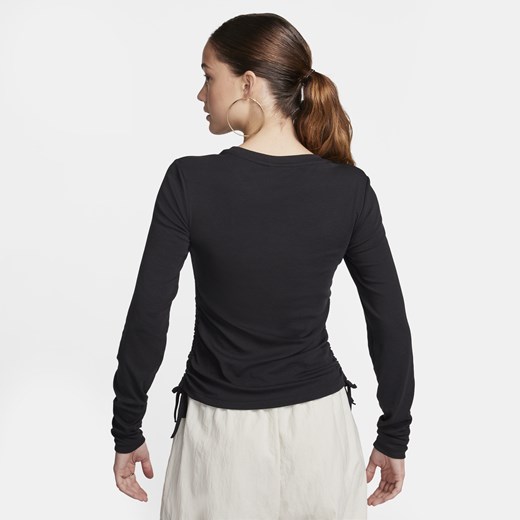 Damska prążkowana koszulka o średniej długości z długim rękawem Nike Sportswear Nike XS Nike poland