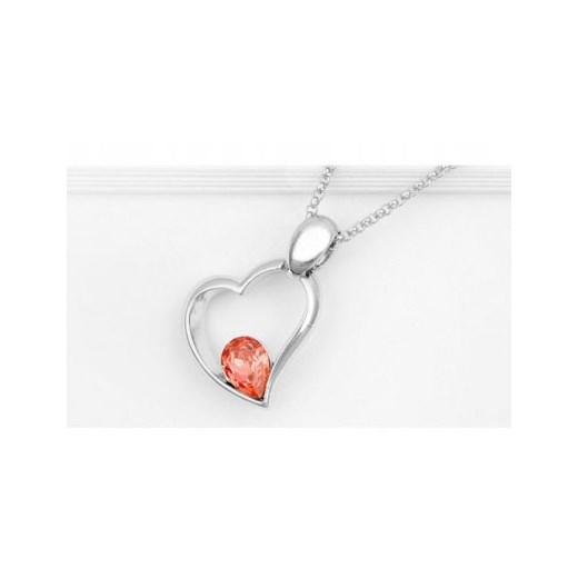 komplet biżuterii rubinowe serce czerwone migdały Lovrin LOVRIN promocja