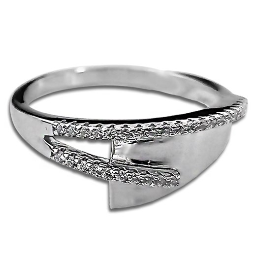 srebrny pierścionek 925 elegancki z cyrkoniami 23r Lovrin promocyjna cena LOVRIN