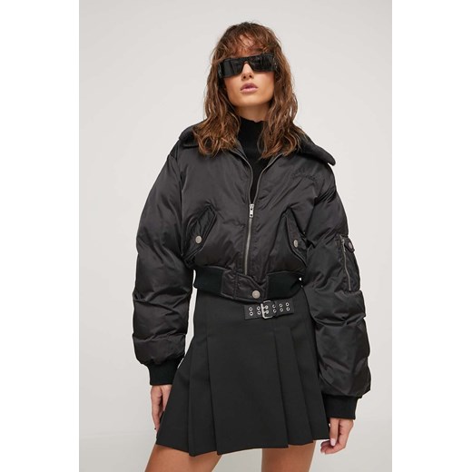 Guess Originals kurtka damska kolor czarny zimowa oversize ze sklepu ANSWEAR.com w kategorii Kurtki damskie - zdjęcie 164500313