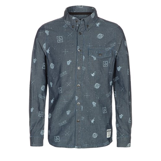 Outfitters Nation JADEN Koszula medium blue denim zalando szary abstrakcyjne wzory