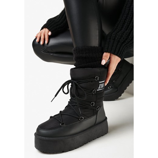 Śniegowce damskie Born2be na platformie casual z tworzywa sztucznego 